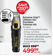 Wahl Extreme Grip Lithium Ion Precision Trimmer Kit 25 Piece-Per Kit