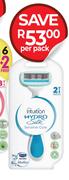 Schick Intuition Hydro Silk Sensitive Care 5-Blade Disposable Razors 2 Pack-Per Pack