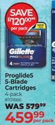 Gillette Proglide5 5-Blade Cartridges 4 Pack-Per Pack