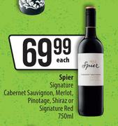 Spier Signature Cabernet Sauvignon,Merlot,Pinotage,Shiraz Or Signature Red-750ml Each