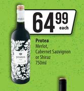 Protea Merlot, Cabernet Sauvignon Or Shiraz-750ml Each