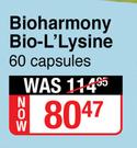 Bioharmony Bio-L'Lysine-60 Capsules