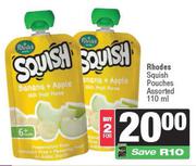 Rhodes Squish Pouches Assorted-For 2 x 110ml