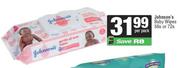 Johnson's Baby Wipes 56s or 72s-Per Pack