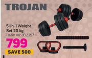 Trojan 5 In 1 Weight Set 20Kg