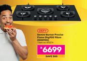Defy Gemini Burner Precise Flame DHG 905 90cm 