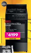Defy 4 Burner Gas Stove Black DGS568