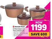 Bennett Read 6 Piece Copper & Rock Cookware Set