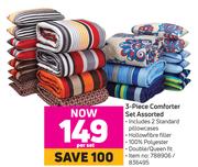 3 Piece Comforter Set Assorted-Per Set