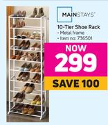 Mainstays 10 Tier Shoe Rack