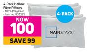 Mainstays 4 Pack Hollow Fibre Pillows