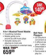 Playgro 4 In 1 Musical Travel Mobile