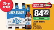 Jack Black Lite Handies-6 x 330ml