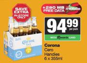 Corona Cero Handies-6 x 355ml