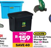 Addis 68Ltr Rough Tote Storage Box (Blue Or Black)-Each