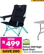 Camp Master Deluxe 300 High Back Chair-Each