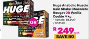 Black Bull Huge Anabolic Muscle Gain Shake Chocolate Nougat Or Vanilla Cookie 4kg-Each