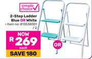 Simple Choice 2 Step Ladder (Blue Or White)-Each