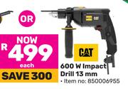 CAT 600W Impact Drill 13mm