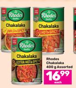 Rhodes Chakalaka Assorted-400g Each