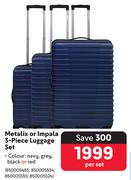 Metalix Or Impala 3-Piece Luggage Set-Per Set