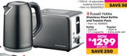 Russell Hobbs Stainless Steel Kettle And Toaster Pack 828805-Per Pack