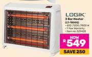Logik 3 Bar Heater LT-1800Q