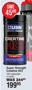 USN Super Strength Creatine HCI 100 Capsules