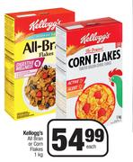 Kellogg's All Bran Or Corn Flakes-1Kg Each