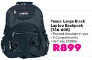 Tosca Large Black Laptop Backpack 756-60B