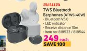 Aiwa TWS Bluetooth Earphones ATWS-40W-Each