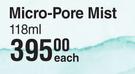 Dermalogica Clear Start Micro Pore Mist-118ml Each