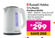 Russell Hobbs 1.7L Plastic Cordless Kettle