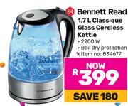 Bennett Read 1.7L Classique Glass Cordless Kettle
