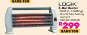 Logik 3 Bar Heater