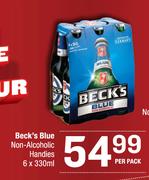 Beck's Blue Non Alcoholic Handies-6 x 330ml Per Pack