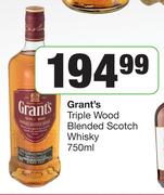 Grant's Triple Wood Blended Scotch Whisky-750ml