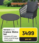 Terraceleisure 4-Piece Bistro Set-Per Set