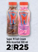 Super M Full Cream Milk Assorted-For 2 x 300ml