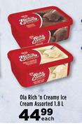 Ola Rich n Creamy Ice Cream Assorted-1.8L Each