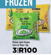 Penny Lane Frozen Corn Or Peas-For 3 x 1Kg