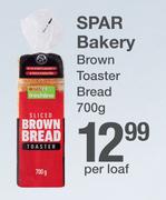 Spar Bakery Brown Toaster Bread-700g Per Loaf