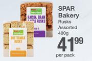 Spar Bakery Rusks Assorted-400g Per Pack