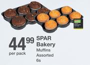Spar Bakery Muffins Assorted-6s Per Pack