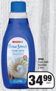 Spar Foam Bath Assorted-2 Litre Each