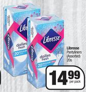 Libresse Pantyliners (Assorted) 20's Pack-Per Pack 