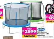Bounceking 10 Ft Outdoor Trampoline With Steel Ring