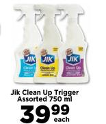 Jik Clean Up Trigger Assorted-750ml Each