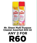 Mr. Sheen Multi Purpose Cleaner Assorted-For Any 2 x 400ml