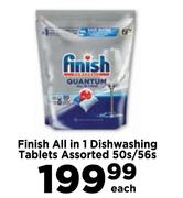 Finish All In 1 Dishwashing Tablets Assorted-50s/56s Each